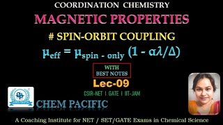 MAGNETIC PROPERTIES  SPIN ORBIT COUPLING WITH BEST NOTESI Lec09 I CSIRNET l GATE l IITJAM I [upl. by Eddie]