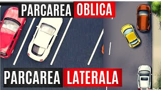 Parcarea laterală cu spatele întrun loc fix între 2 mașini și parcarea oblică pe stângadreapta Ep7 [upl. by Serg]