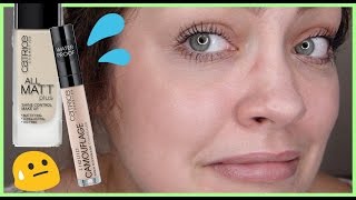 Lets Test Catrice All Matt Foundation and Liquid Camouflage Concealer [upl. by Parcel]