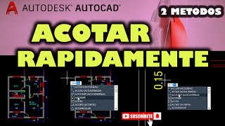 AUTOCAD ACOTAR RAPIDAMENTE cotasrapidas [upl. by Turrell]