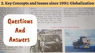 12th Std  Political Science  Chapter 2 Key Concepts and Issues since 1991 Globalization answers [upl. by Ahsirtak422]