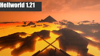 Hellworld and Infdev Far Lands in Minecraft 121 [upl. by Livvie]