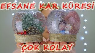 YILBAŞI HEDİYESİ KAR KÜRESİ 🎄 Kolay Kar Küresi Nasıl Yapılır [upl. by Adnir562]