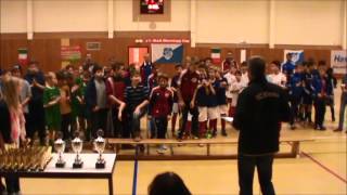 Fussball Hallenturnier in Ellerau am 1812014  Siegerehrung [upl. by Gorlicki711]