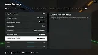 EA FC 25 How to Set Up Custom Camera Settings [upl. by Aihsemot]