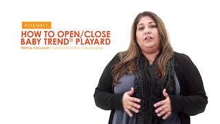 How to Assemble Fold and Unfold a Baby Trend PlayardNursery Center [upl. by Ailecra]