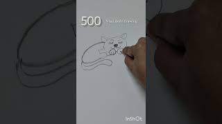 How to draw cute cat drawing art viralvideo viralshorts easydrawing [upl. by Forlini659]