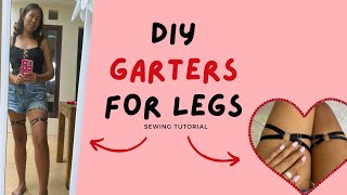 How To Sew GartersStraps For Legs TUTORIAL Beginner Friendly DIY [upl. by Ennaillek]