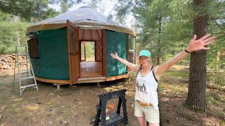 Building a Yurt in the Woods START TO FINISH [upl. by Liberati]