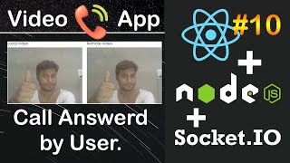 Call Answered by User in Video Call App  MERN Stack Video Call App Tutorial 10 [upl. by Jo Ann]