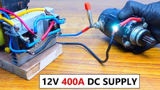 12V 400A DC from 220v AC for High Current DC Motor  Power Supply from UPS Transformer [upl. by Rebeh893]