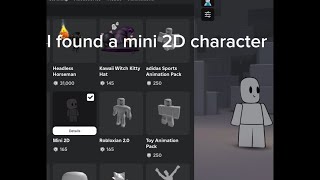 I found a mini 2D character roblox [upl. by Silas]