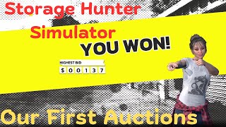 Storage Hunter Simulator  First Auctions amp Selling Our Items [upl. by Rebmac]