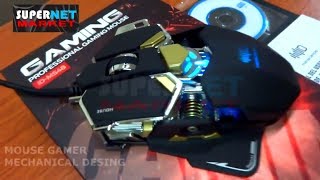 Amazing mechanical design gaming mouse a real gaming mouse Combaterwing cw80 yccteam Luom G10 [upl. by Eecram995]