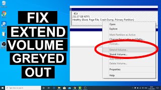 Fix Extend Volume Option Greyed Out In Windows 10  Extend C Drive [upl. by Aldous314]