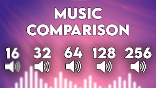 16 vs 32 vs 64 vs 128 vs 256 kbps MUSIC QUALITY DIFFERENCE [upl. by Nivla479]