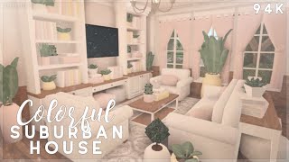 Bloxburg  Colorful Suburban House Build 90k [upl. by Tabitha658]