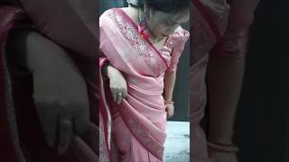 Banarasi silk saree open pallu fashion fashionsaree stylishsaree saree drapingsaree ytshorts [upl. by Salzhauer923]