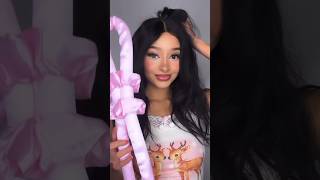 TRYING HEATLESS HAIR CURLERS🤭 trending viral hair hairstyle haircurling hairtutorial [upl. by Neltiac]