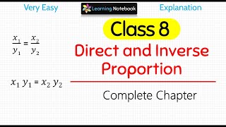 Class 8 Direct and Inverse Proportion [upl. by Thad]