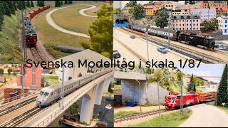 Svenska modelltåg i skala 187 över 10 olika tågsätt [upl. by Irtimid]