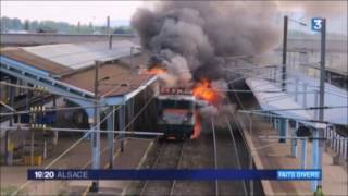 Incendie en gare de Sélestat [upl. by Flight]