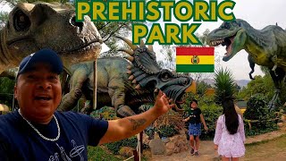 no estan extintos 🦖estan en BOLIVIA🇧🇴 DINOSAURIOS parque PREHISTORICO de sacaba  actualmente [upl. by Akkimat]