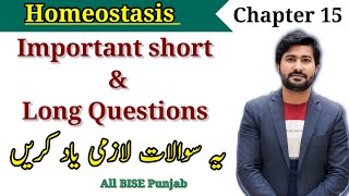 Chapter 15 Homeostasis class 12 biology  Most important short and long questions for 2024 exam [upl. by Kentigera803]