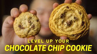 Chocolate Chip Cookie Upgrade Crinkly Chewy Browned Butter  Easy NoMixer Recipe [upl. by Vasya742]