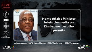 Home Affairs minister Dr Aaron Motsoaledi media briefing on Zimbabwe Lesotho permits [upl. by Eiroj]