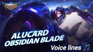 alucard legend skin voice lines quotes and subtitles  obsidian blade  mobile legends  mlbb [upl. by Anirbac]