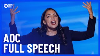 AOC Full Speech DNC Day 1  10 News First [upl. by Airtal841]