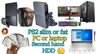 PS2 slim PS2 rasila combo PS2 fat  PC or laptop computer and  repair perpus second hand HDD [upl. by Waly]