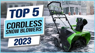 Top 5 Best Cordless Snow Blowers 2024 [upl. by Apfel671]