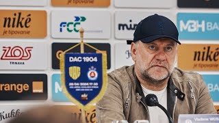 TLAČOVÁ KONFERENCIA  FC DAC 1904 Dunajská Streda  ŠK Slovan Bratislava  53 [upl. by Enymzaj]