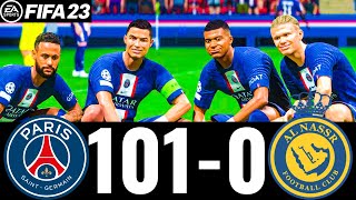 FIFA 23  MESSI RONALDO MBAPPE NEYMAR ALL STARS  PSG 1010 AL NASSR FC  PS5 GAMEPLAY [upl. by Assil]