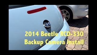 VW Beetle RCD330 backup camera install [upl. by Gwenora649]