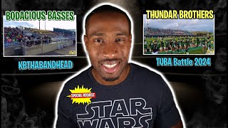 BandHead REACTS to Norfolk State quotBodacious Bassesquot Vs NCAampT quotThundAr Brosquot  Tuba Battle 2024 [upl. by Adihahs752]