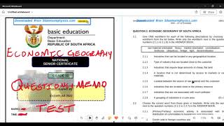 Geography Grade 12 Question Paper and Memo 2022MATRICNATEDSPECIALIST [upl. by Ruiz]