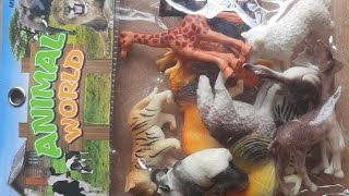 Plastic animals Unboxing order Flipkart  animals collection CatDog ElephantTigerHorse [upl. by Aip]