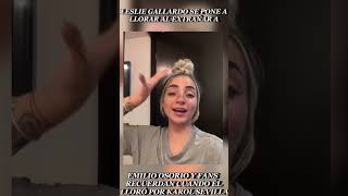 Leslie Gallardo se pone a llorar por Emilio Osorio fans recuerdan cuando él lloró por Karol Sevilla [upl. by Tommie]