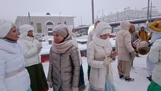 2023 12 03 Харинама Парк Культуры 44 Harinama in Moscow Russia Park Kultury [upl. by Tewfik72]