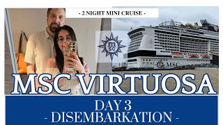 MSC Virtuosa Mini Cruise  Day 3  Disembarkation Southampton [upl. by Baten]