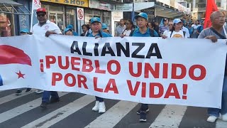 Trabajadores protestan en Panamá por reforma al sistema de pensiones  AFP [upl. by Su]