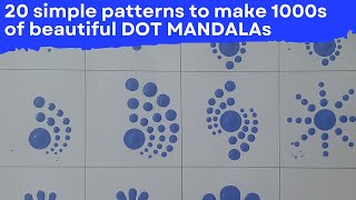 Dot mandala for beginners  Basic patterns  For very beginners  2022  ATM Creations [upl. by Chemarin]