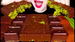 ASMR Dubai Chocolate Pistachio Dessert 두바이 초콜릿 디저트 먹방 Mukbang Eating [upl. by Vincenz632]