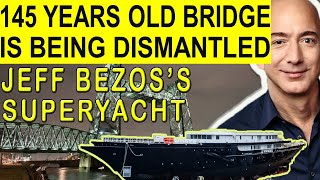 Jeff Bezos yacht  Jeff Bezos superyacht  Rotterdam  Netherlands [upl. by Halley]