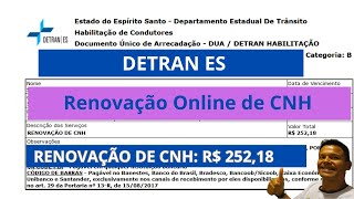 DETRAN ESComo pagar a TAXA RENOVAÇÃO ONLINE DE CNH [upl. by Chucho9]