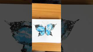 Stunning Butterfly Art Made From Leaves art drawing Painting shorts trending color subscribe [upl. by Eserrehs]