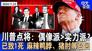 川普新政府打造“明星官员”班底 会说比会做重要？｜泽伦斯基：俄乌战争或明年结束｜已致1名婴儿死亡 华人喜爱品牌鸭脖、猪肘等食品染菌召回｜超越中国 印度成美国最大国际生来源国《中文正点》241123 [upl. by Winer]